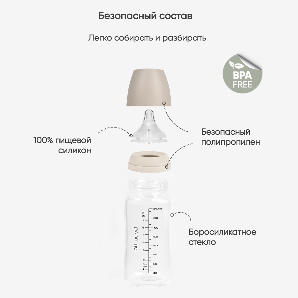 Бутылочка Paomma Anti-Colic 240 мл - фото 2