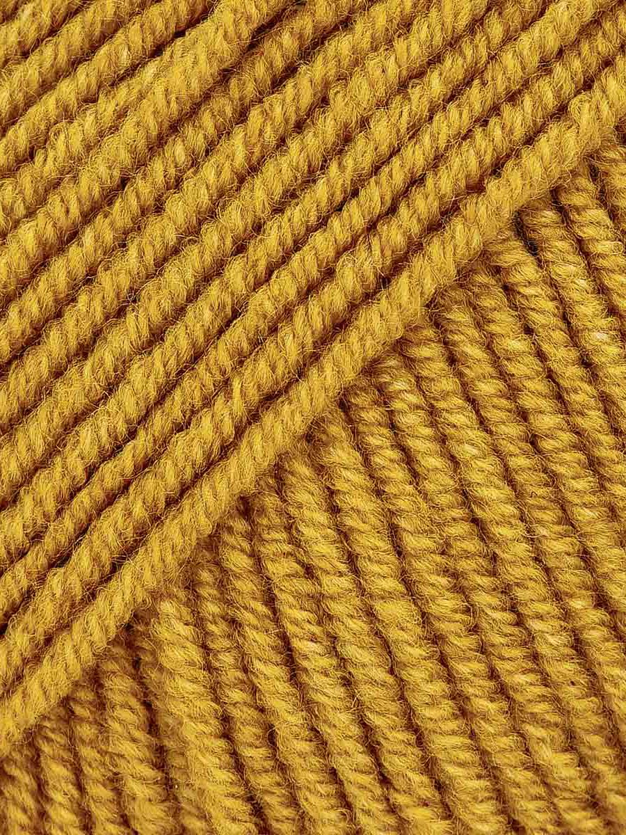 Пряжа YarnArt Jeans универсальная 50 г 160 м 84 горчичный, 10 мотков - фото 5