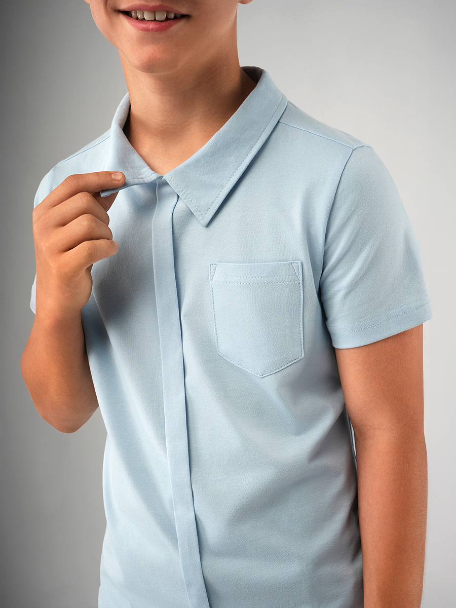 Футболка-поло HappyFox HF55152светло.голубой - фото 2