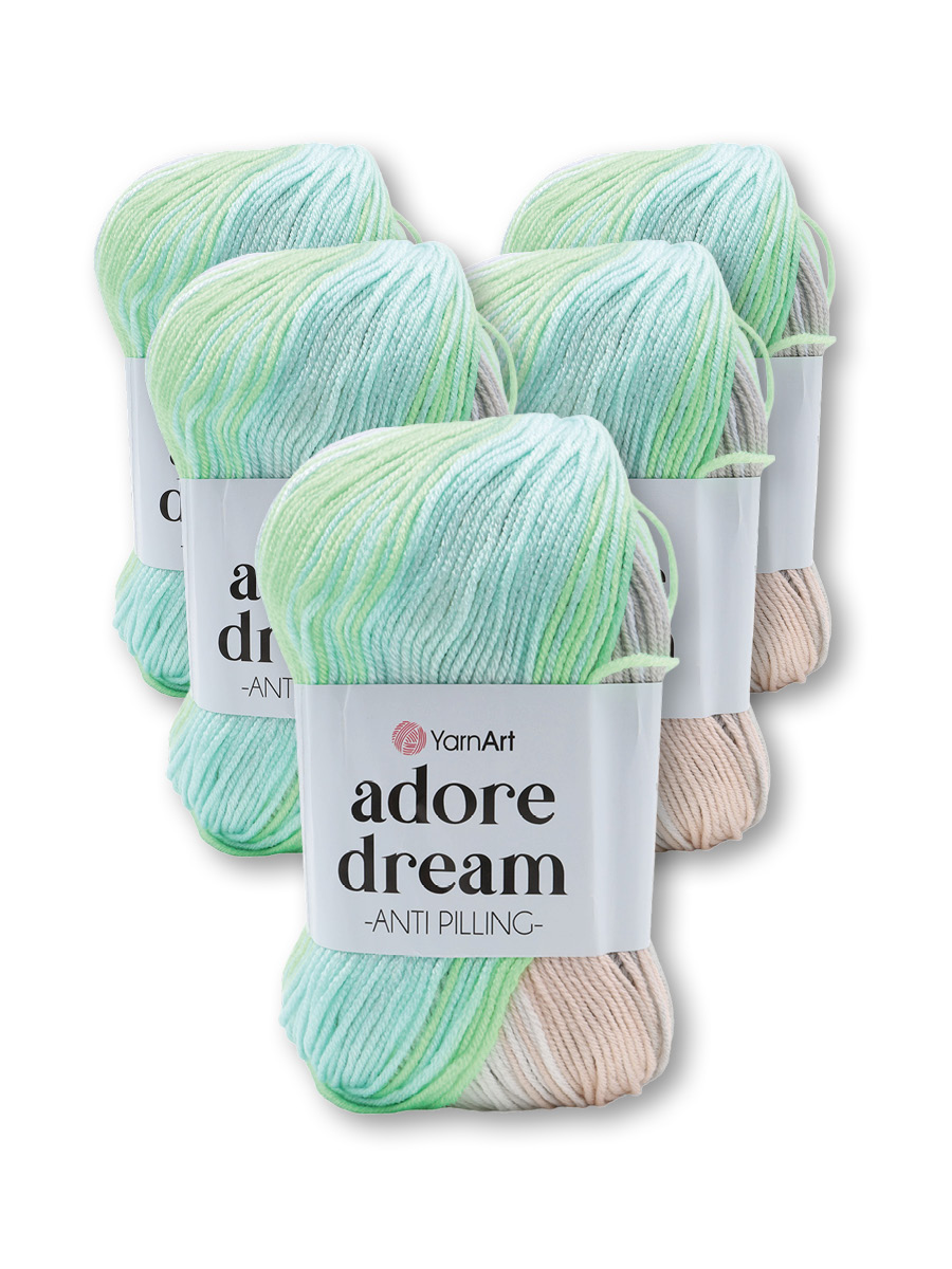 Пряжа для вязания YarnArt Adore Dream 100 гр 280 м акрил секционная анти-пиллинг 5 мотков 1052 секционный - фото 1
