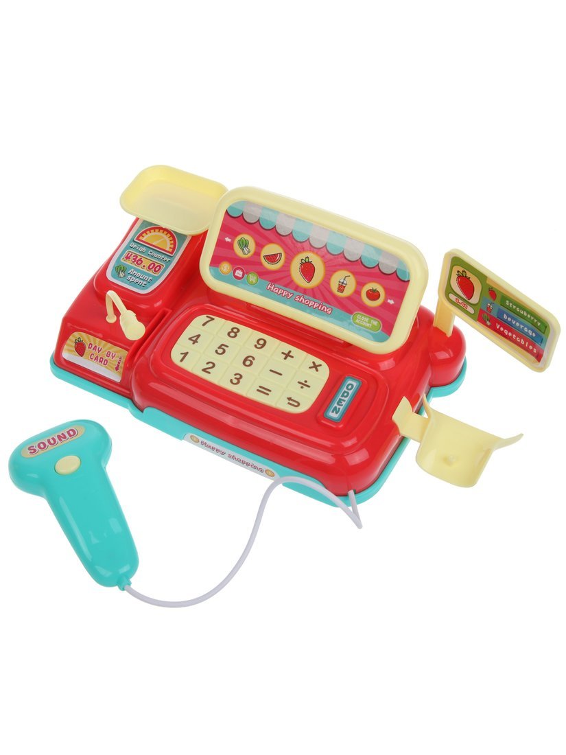 Игровой набор Наша Игрушка продукты, касса, тележки и корзинки - фото 2