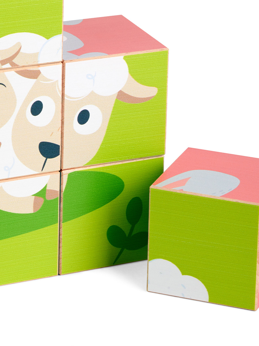 Игрушка Hape кубики Фермерские друзья - фото 6