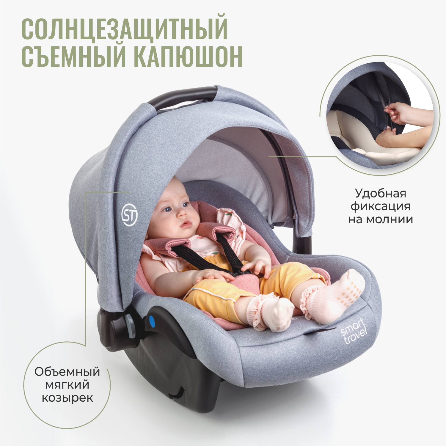 Автокресло SmartTravel First Lux 0 (0 -13 кг) синий - фото 7
