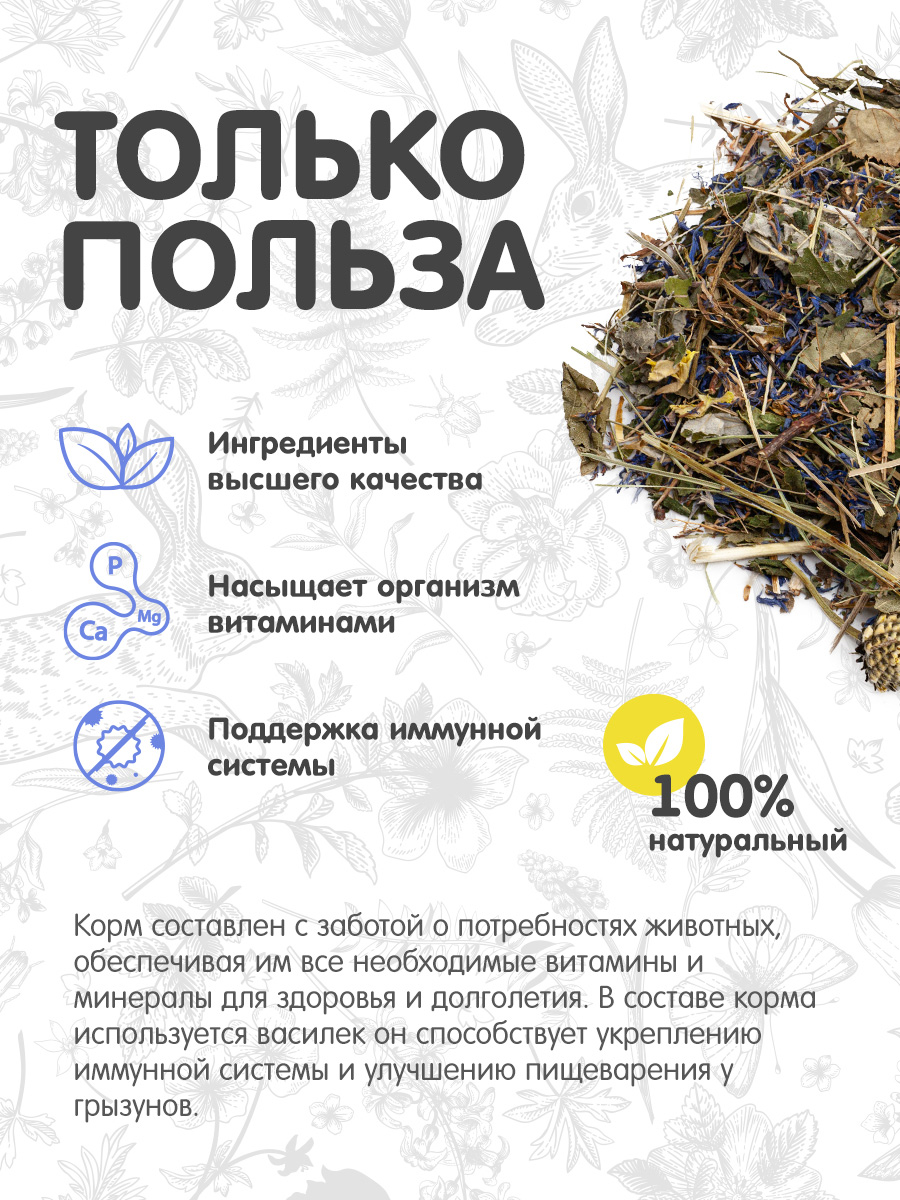 Цветочное лакомство Для ваших питомцев С хвостиком С васильком - фото 2