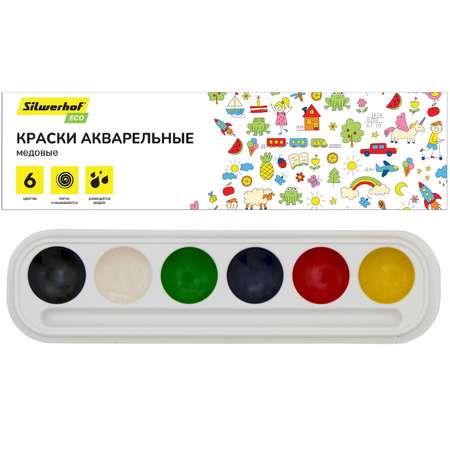 Краски акварель Silwerhof 6 цв.