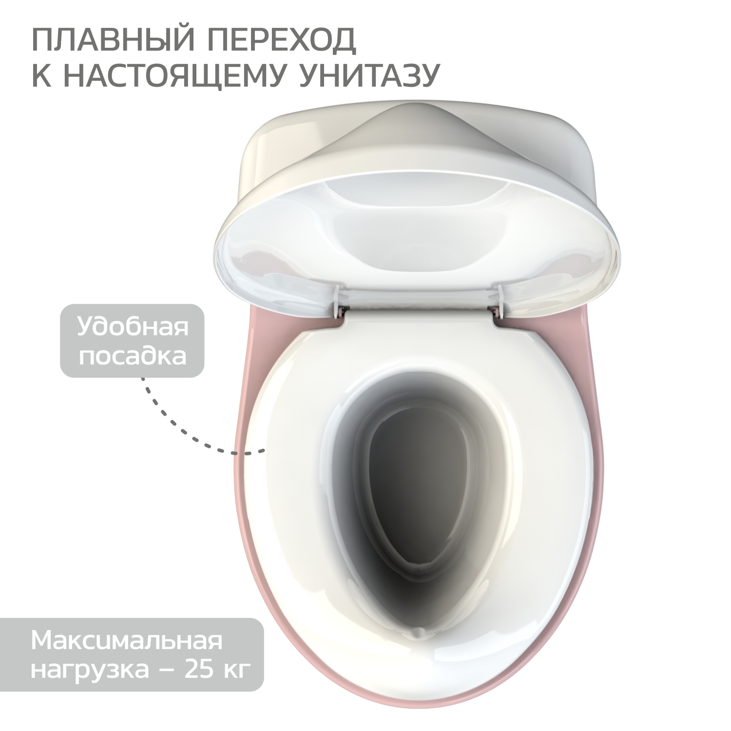 Горшок-унитаз туалетный Babyton Cozy Potty pink - фото 4