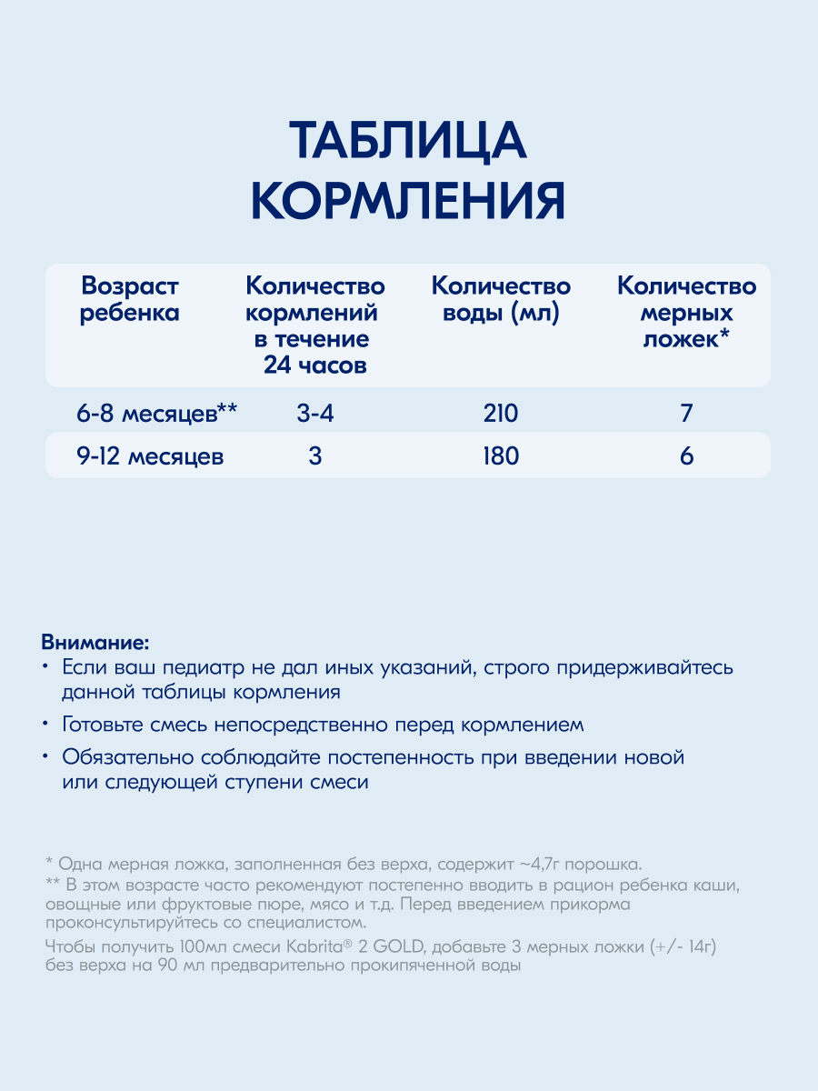 Смесь молочная Kabrita 2 Gold 800г с 6месяцев - фото 11
