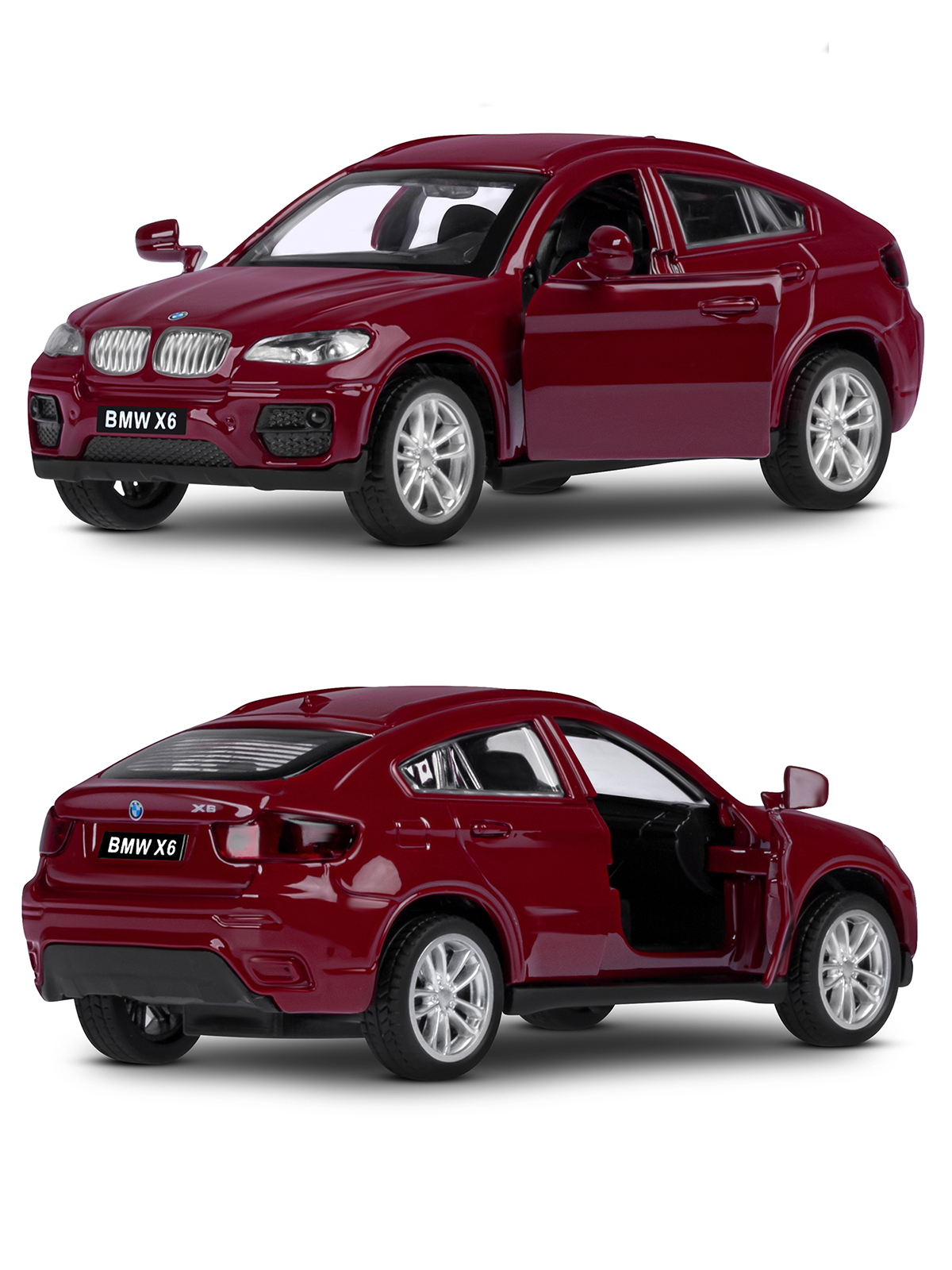 Внедорожник АВТОпанорама BMW X6 1:43 JB1251252 - фото 7