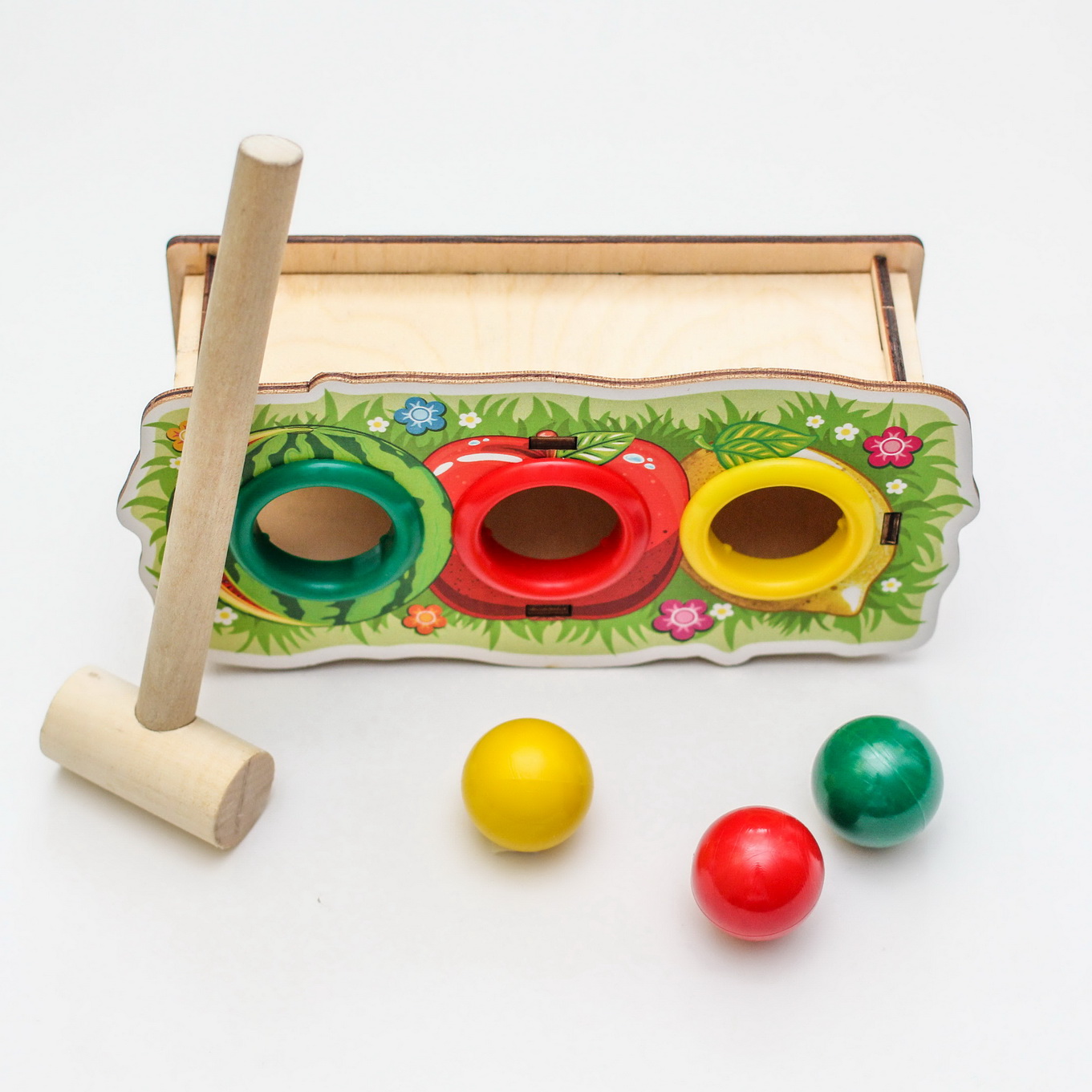 Игрушка WOODLANDTOYS стучалка Фрукты - фото 6
