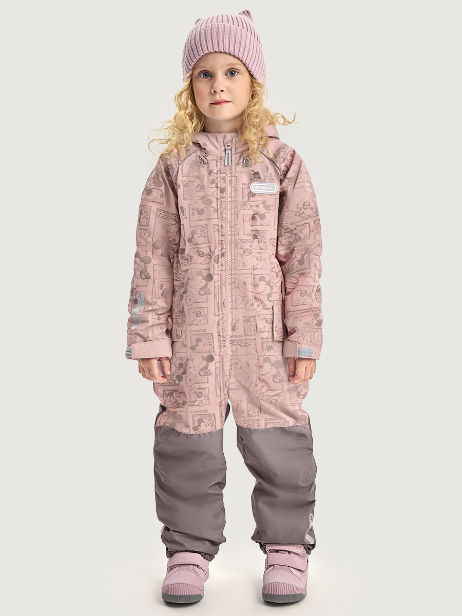 Комбинезон NIKASTYLE 8м8626 пудра/кофе - фото 1