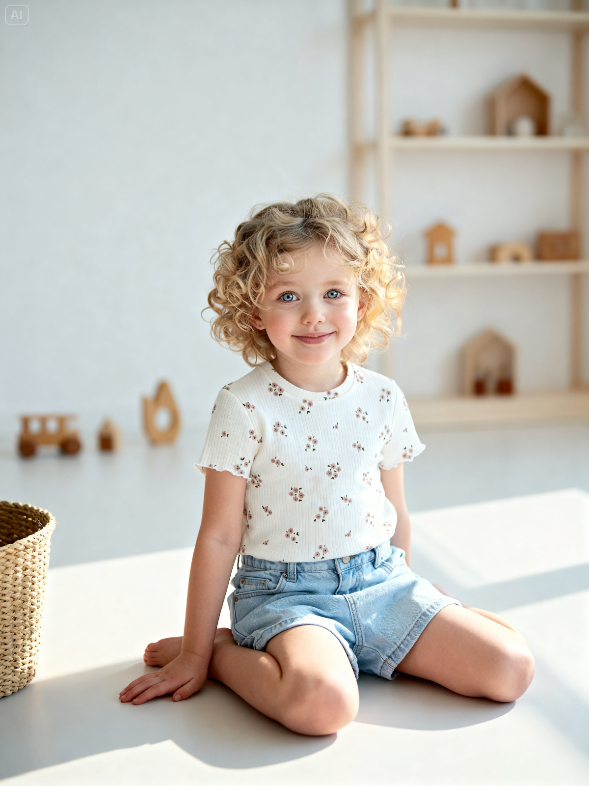 Футболка 3 шт Jelly Whale K24T04-3-BrFlwr-Milk-Milk2 - фото 8