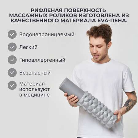 Набор массажных роликов Dare to Dreams рифленый и гладкий