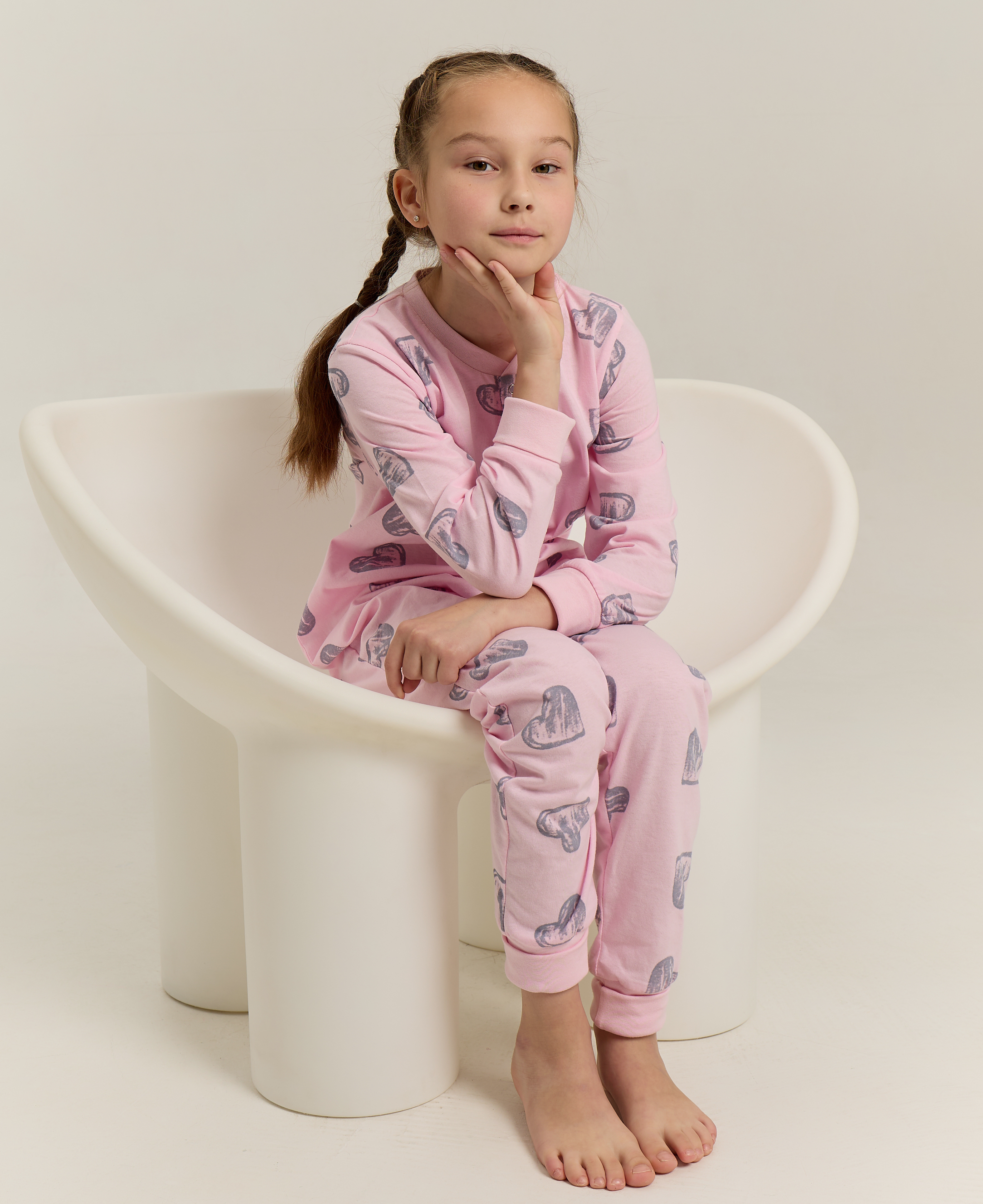 Пижама Весёлый человечек Д00113П/Сердечки - фото 9