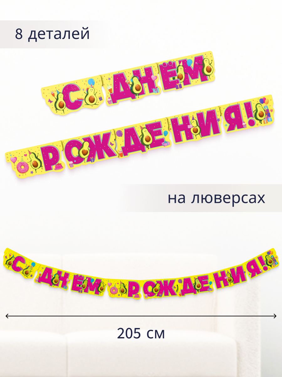 Гирлянда-растяжка Арт и Дизайн День Рождения - фото 2