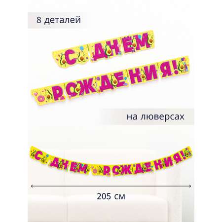 Гирлянда-растяжка Арт и Дизайн День Рождения