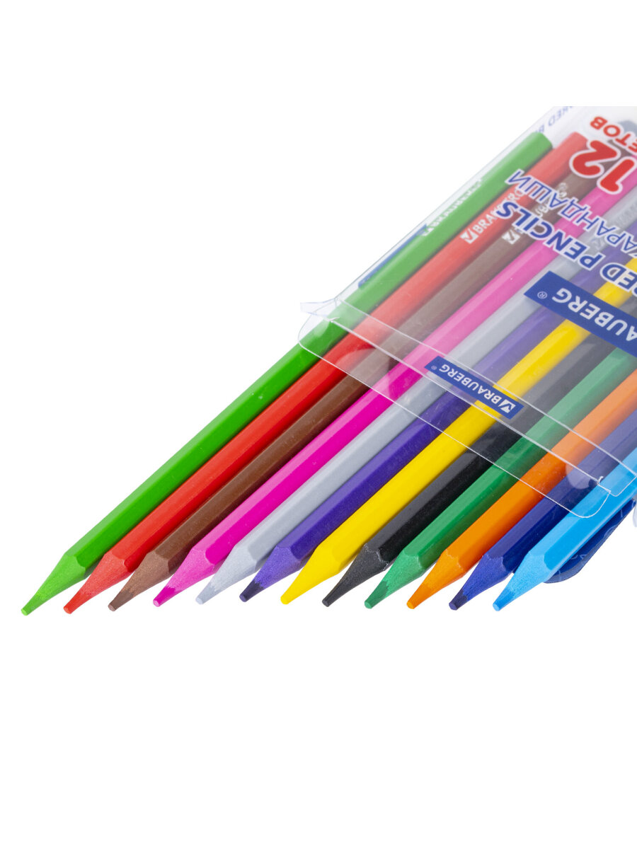 Карандаши цветные Brauberg 12 шт. - фото 6