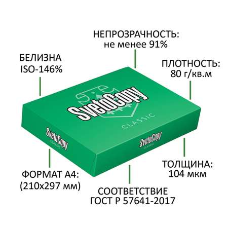 Бумага офисная SvetoCopy 500 лист.