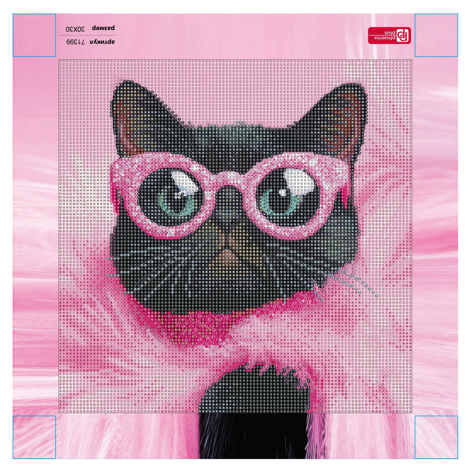 Алмазная мозаика Феникс + Кот в очках - фото 4