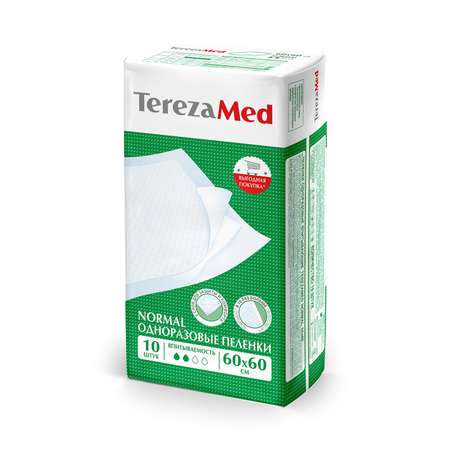 Пелёнки одноразовые TerezaMed 60х60 см 10 шт.