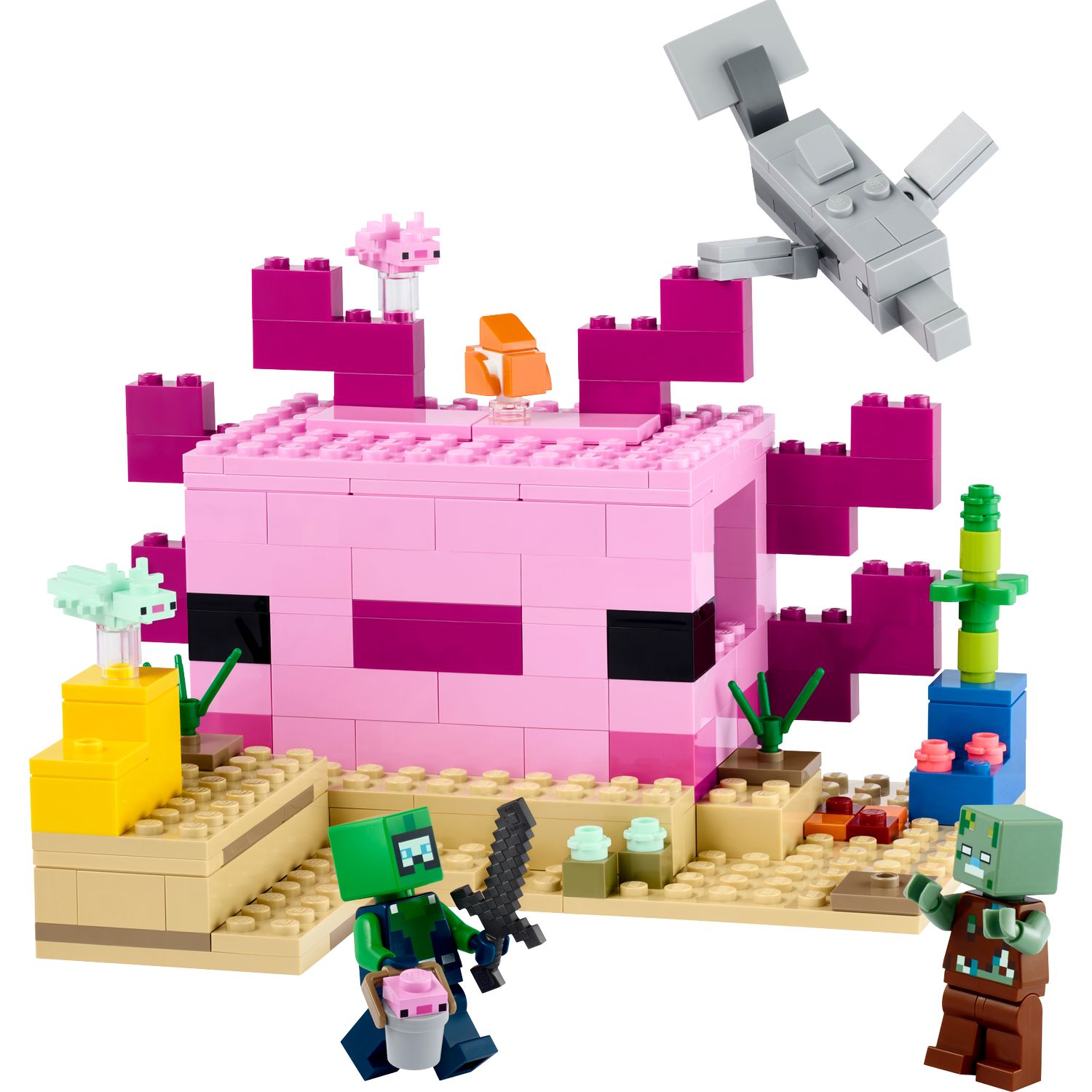 Конструктор LEGO Minecraft The Axolotl House блочный - фото 2