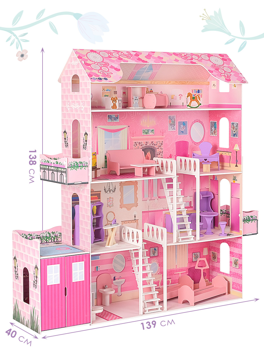 Домик для кукол PAREMO 121 см с мебелью PD316-01 - фото 10