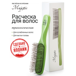 Массажная расческа Majestic зеленый