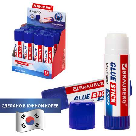 Клей-карандаш Brauberg 21 г 12 шт.
