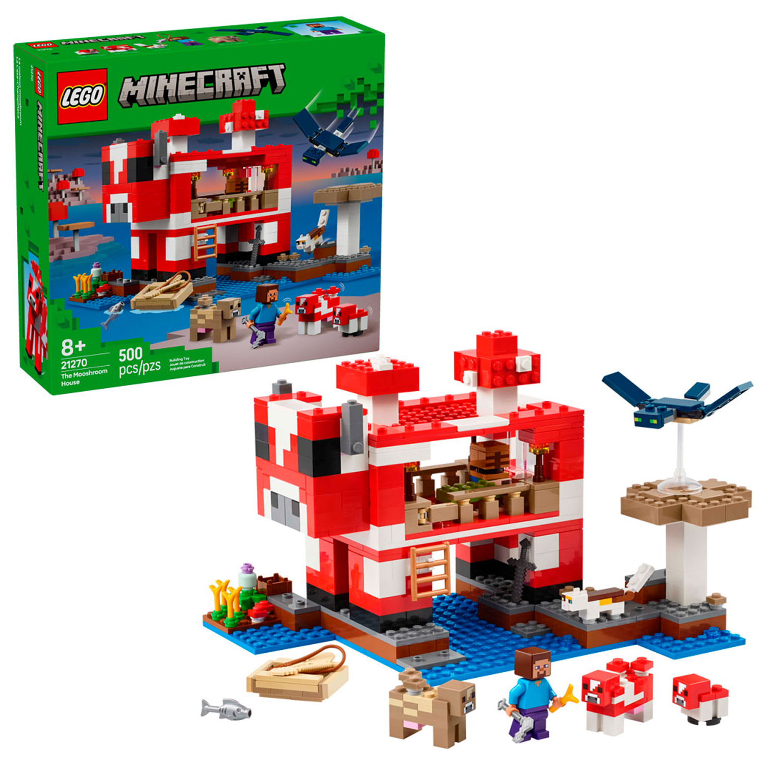 Конструктор LEGO Minecraft Грибной Дом 500 дет. - фото 1