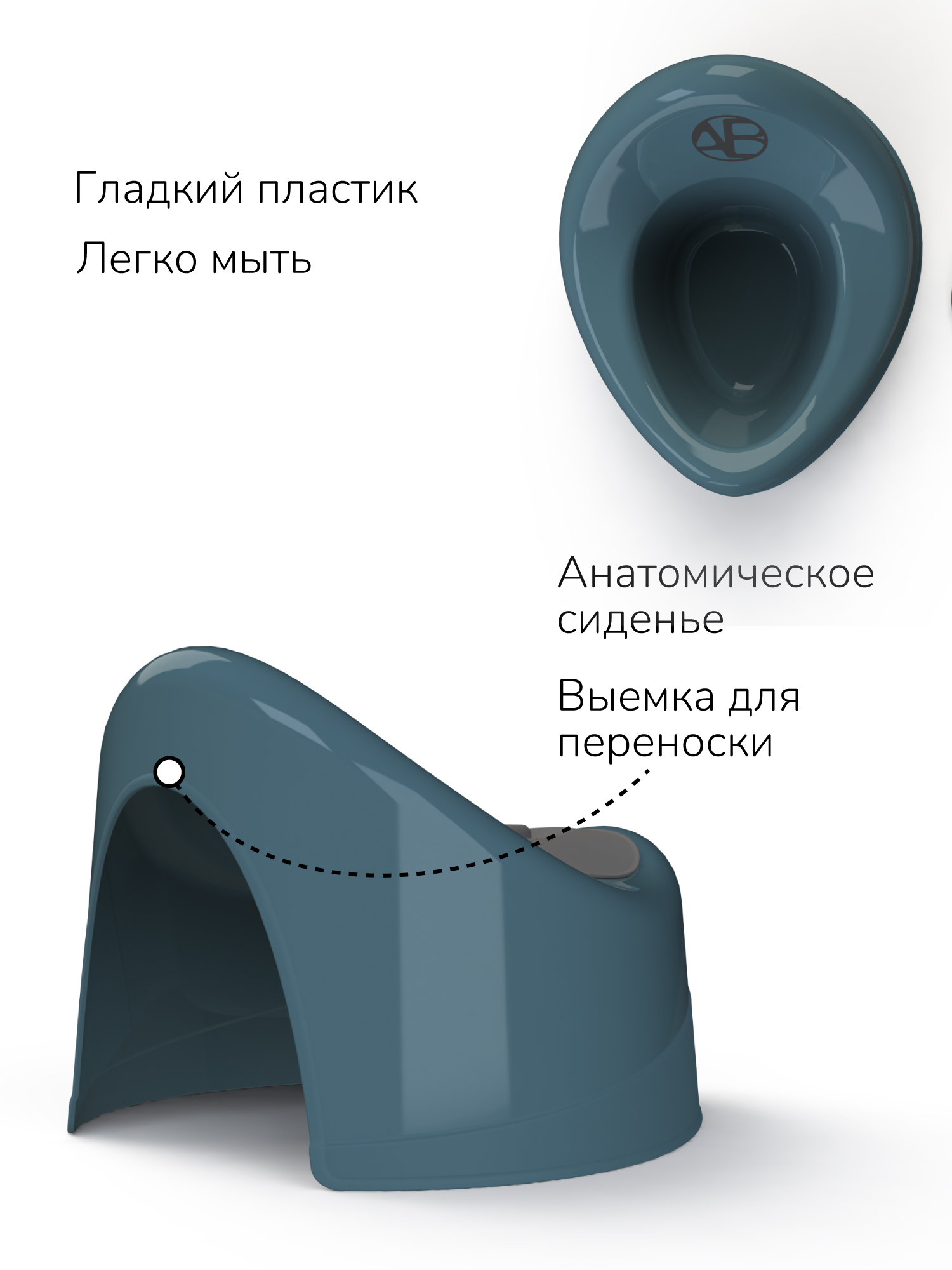 Горшок Amarobaby Fort бирюзовый - фото 4