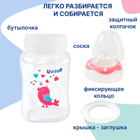 Бутылочка Uviton Classic+ 150 мл 1 шт. в ассортименте