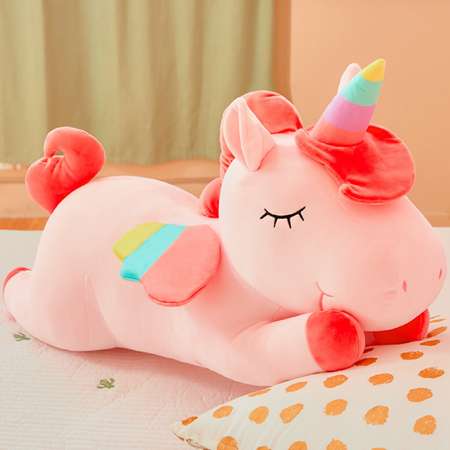 Мягкая игрушка Kisme Единорог 40 см розовый