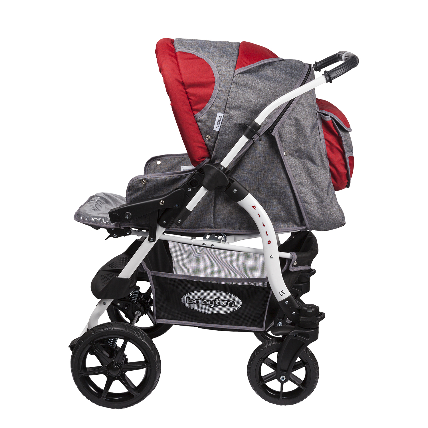 Коляска трансформер Babyton Pillo OX Grey-Red - фото 6