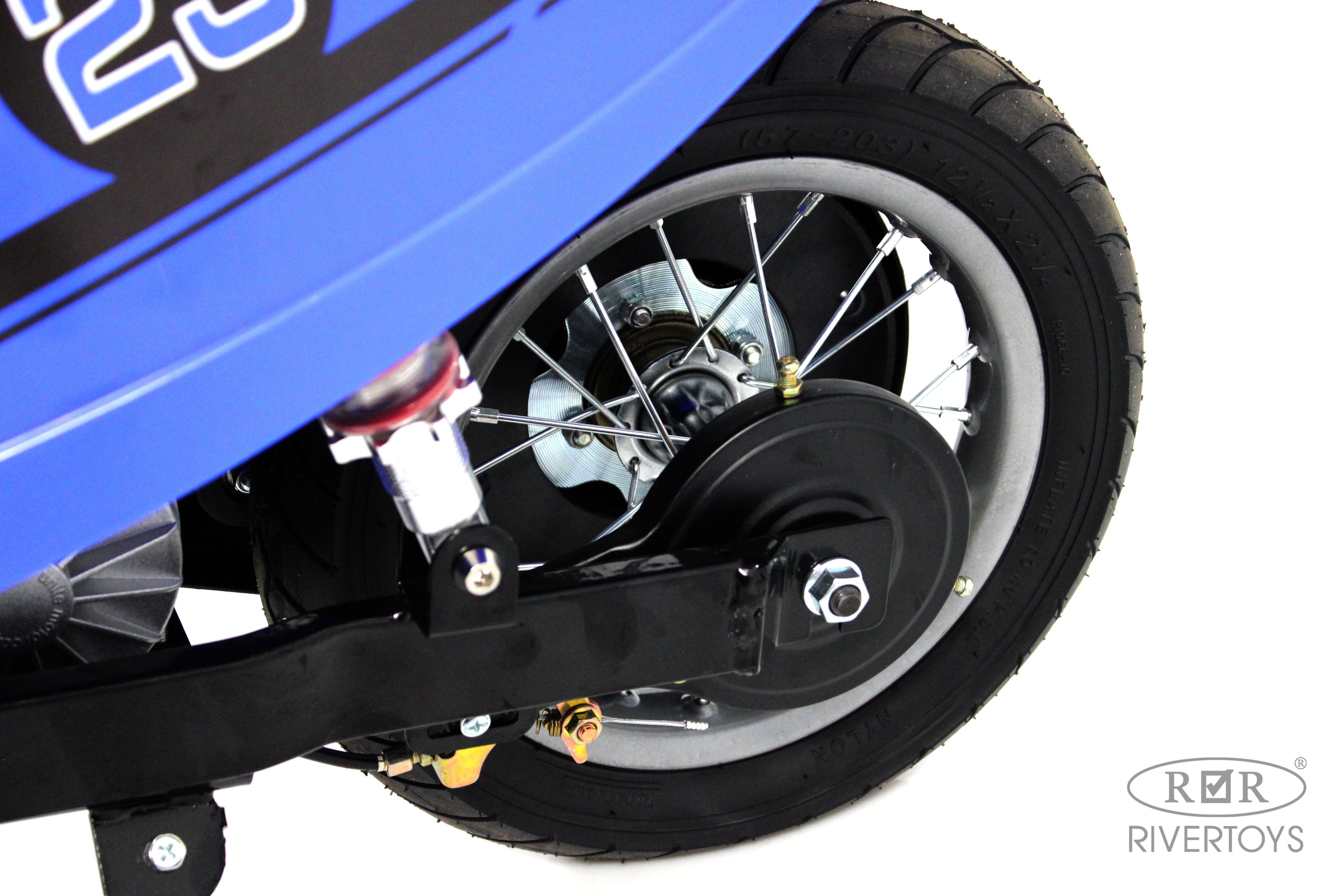 Электромотоцикл RIVERTOYS A111AA-MOTO-BLUE - фото 18