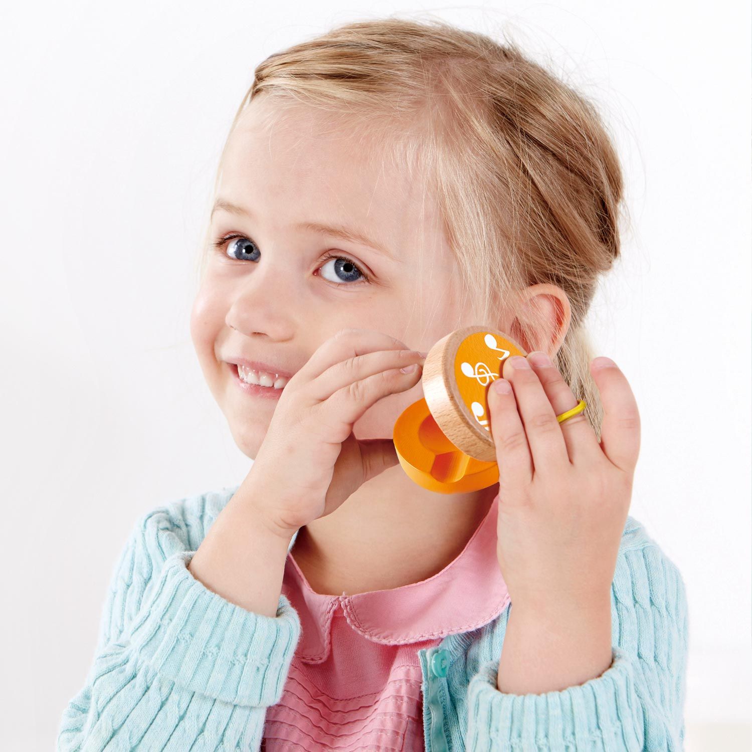 Игрушка музыкальная Hape Мини-группа гитара, бубен - фото 4