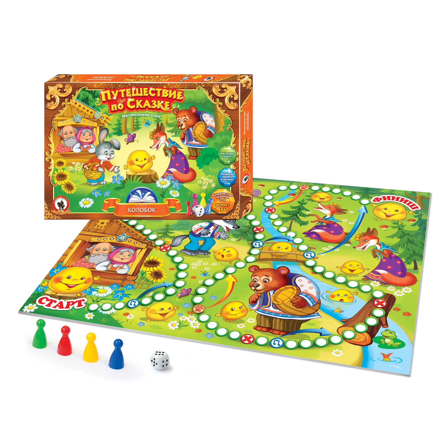 Настольная игра Русский стиль Путешествие по сказке Колобок - фото 9