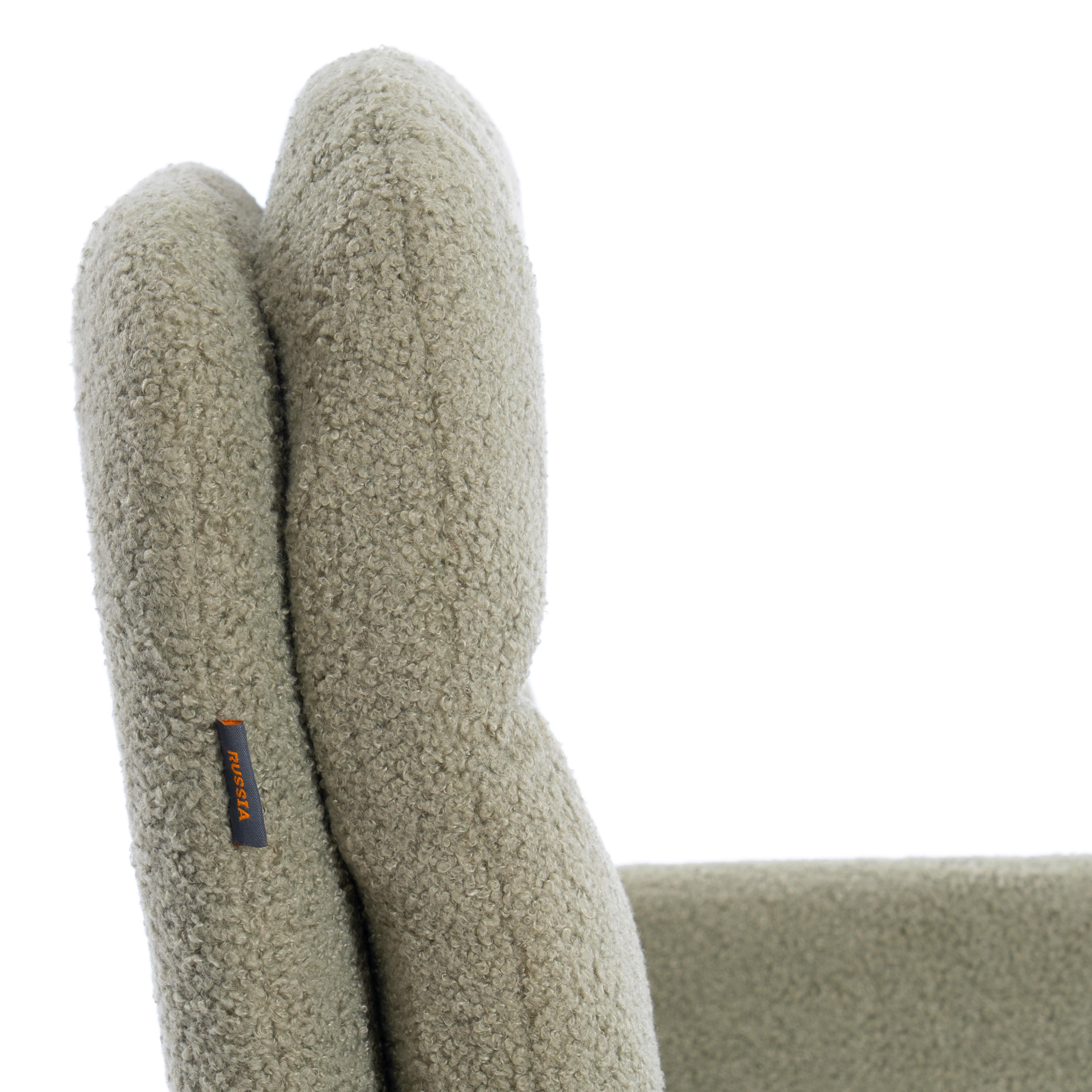 Компьютерное кресло TETCHAIR Dover хром, букле, олива - фото 10