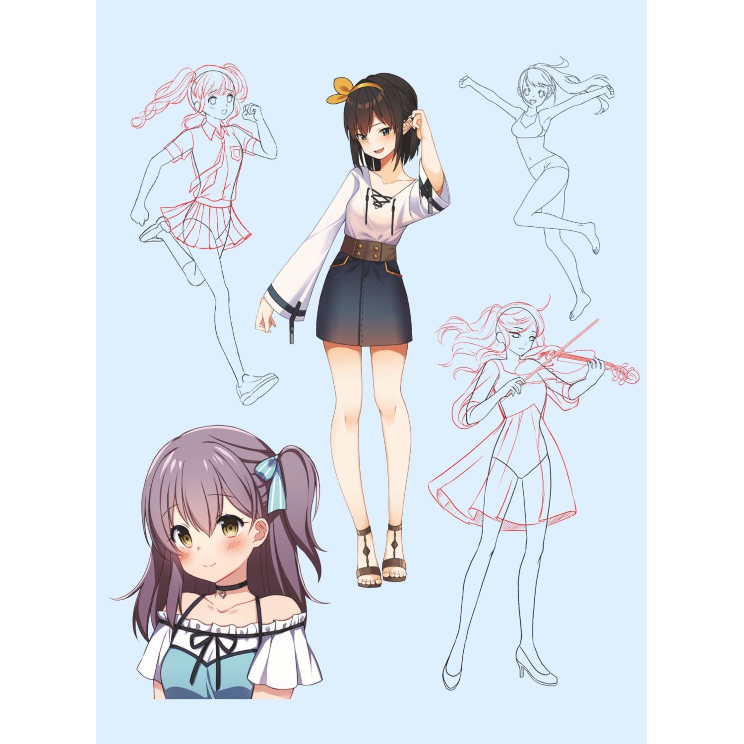 Книга Эксмо Учимся рисовать героев аниме в движении Пошаговые уроки по работе с эмоц и пласт для нач - фото 7