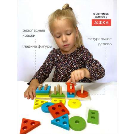 Игрушка AUKKA сортер Монтессори