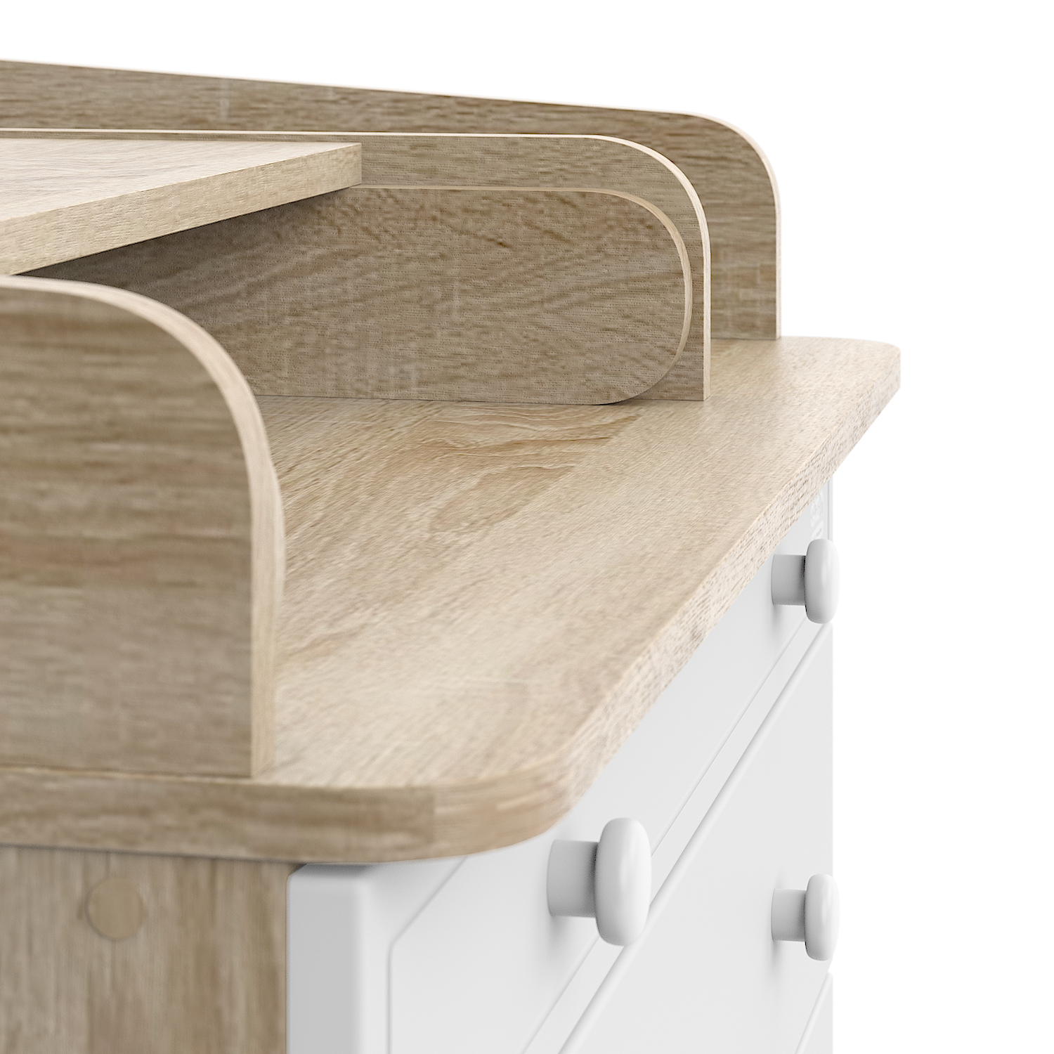 Комод пеленальный aton baby furniture Elio (дуб сонома, белый) - фото 6