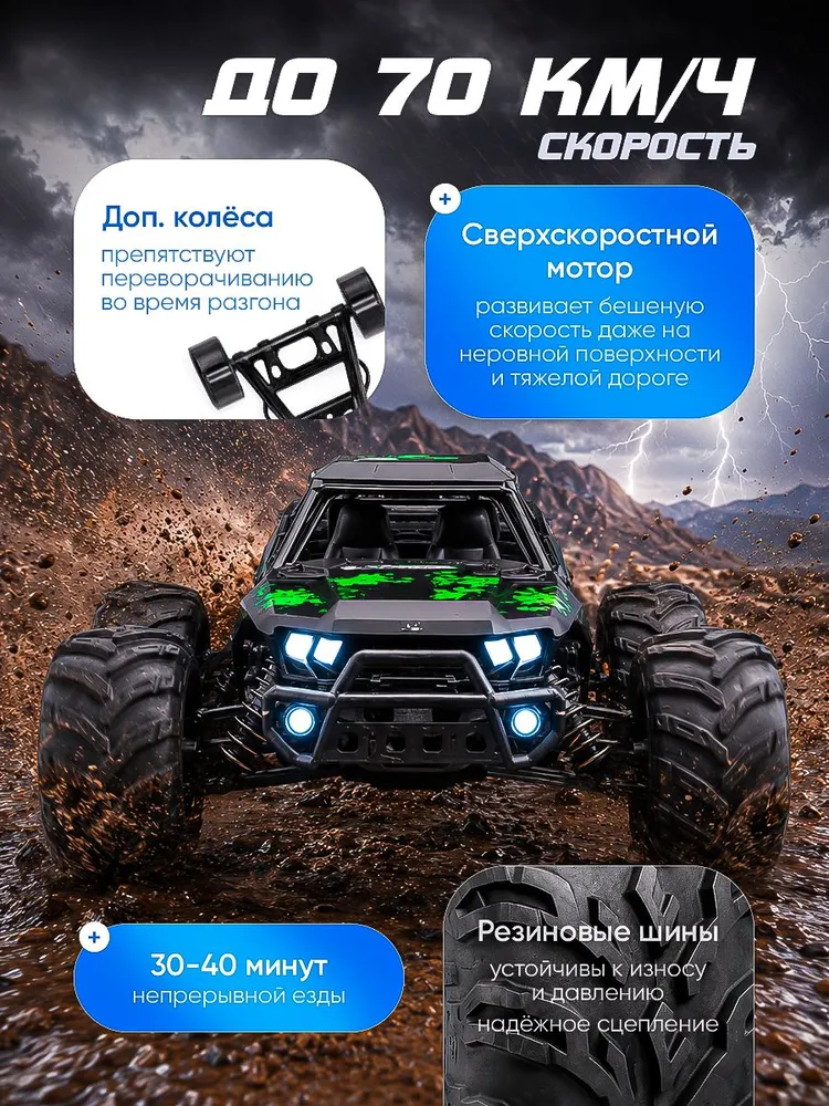Монстр-трак РУ NEEDCARS Багги 1:16 - фото 3