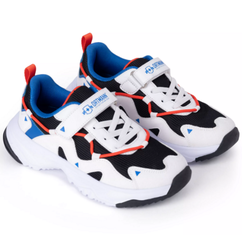 Кроссовки ортопедические ORTMANN kids 29.21 Odena_белый / синий / черный - фото 1