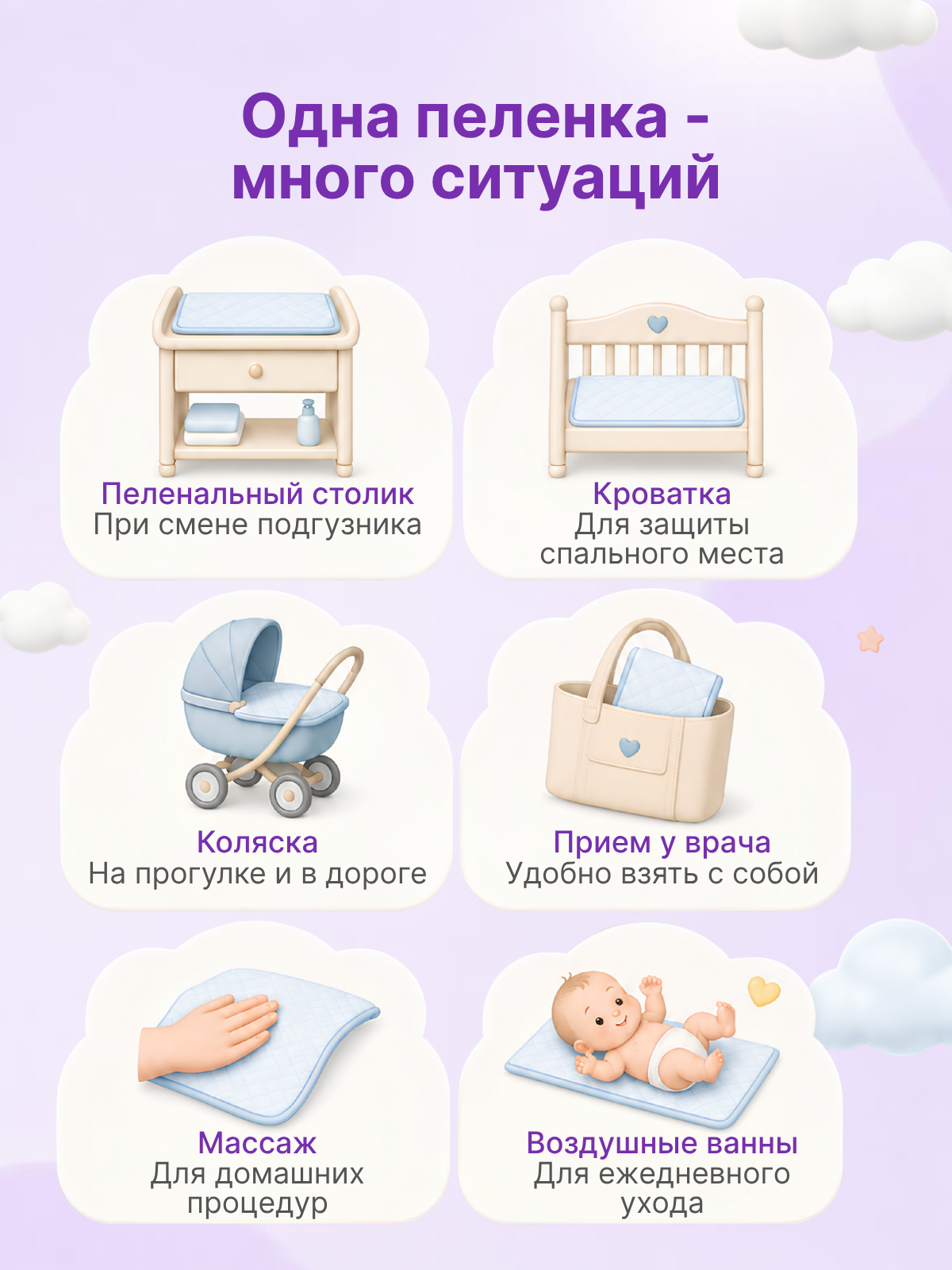 Пелёнки одноразовые Добруша 60х60 см 20 шт. - фото 6
