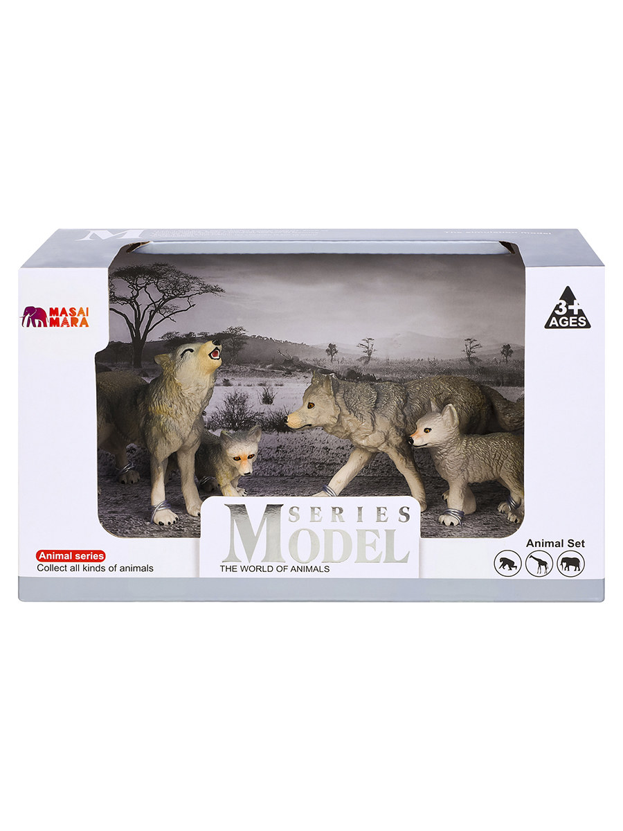 Игровой набор Masai Mara Семья серых волков - фото 17