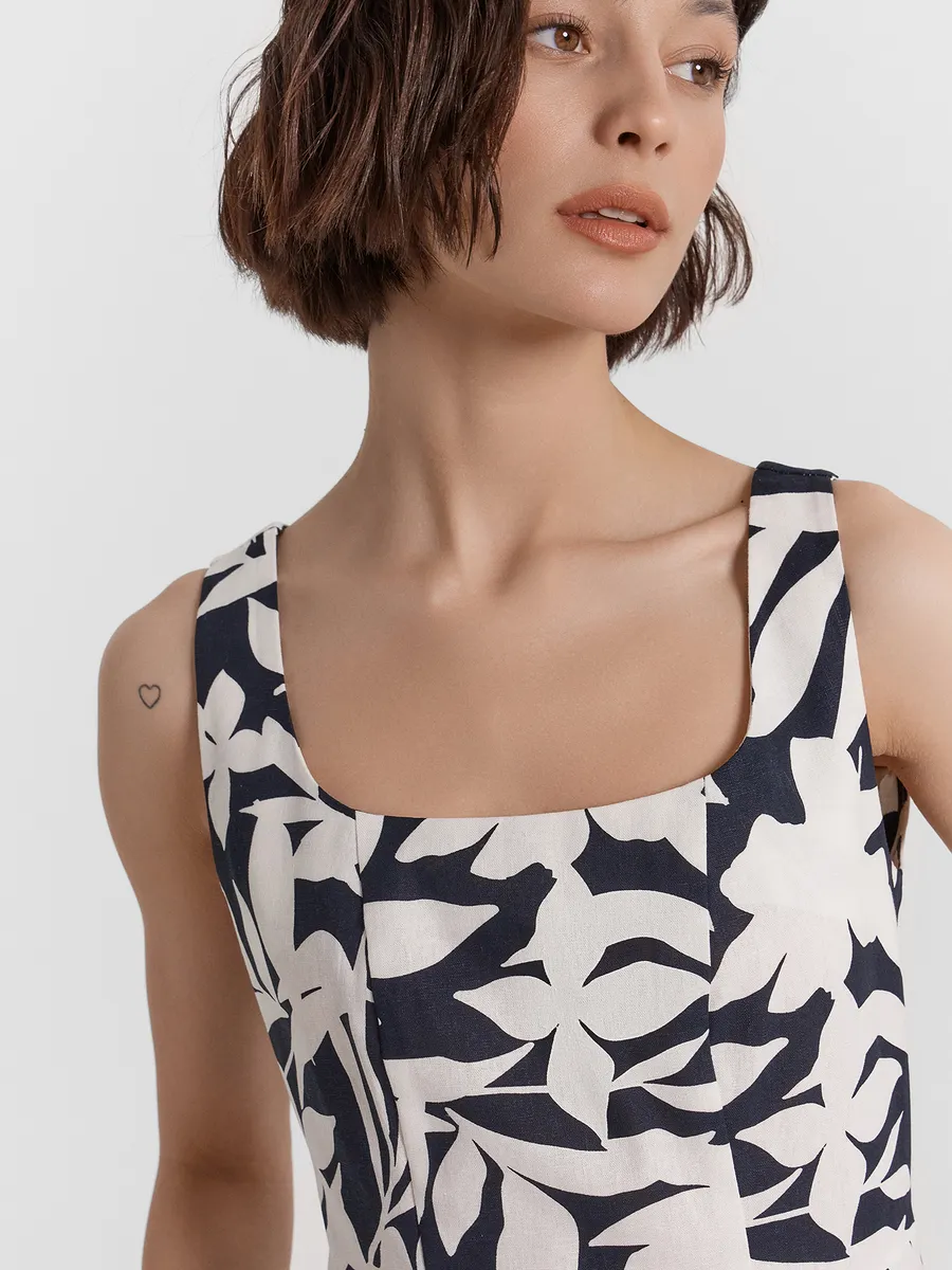 Сарафан Mark Formelle (Марк Формэль) 152488/цветы на молочном - фото 7