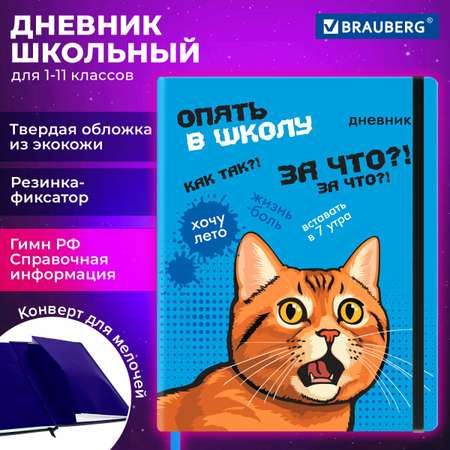 Дневник школьный Brauberg для девочек мальчика 1-11 класс