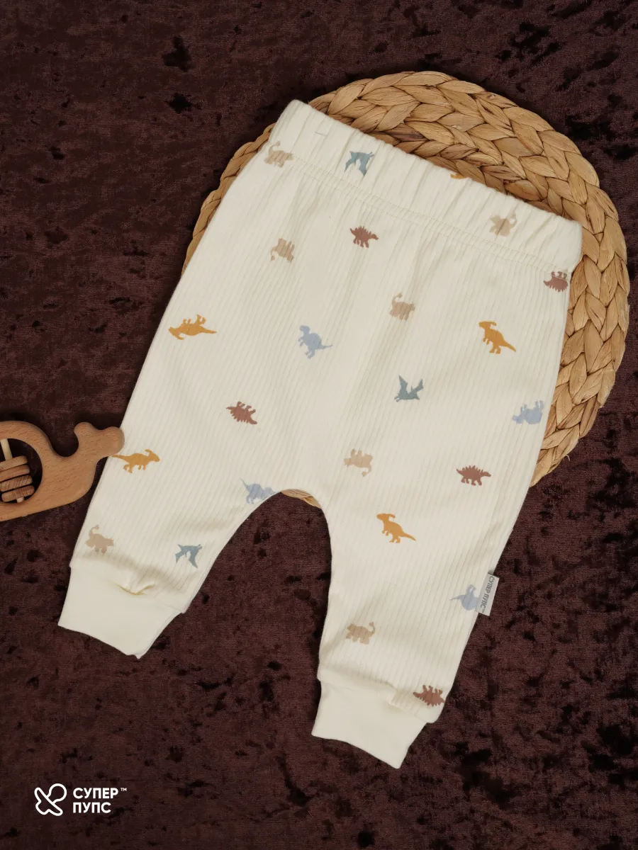 Штанишки 3 шт Супер Пупс нбр/3пр/шт/sk21/полоска/дино - фото 3