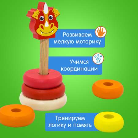 Игрушка Alatoys пирамидка Монтессори