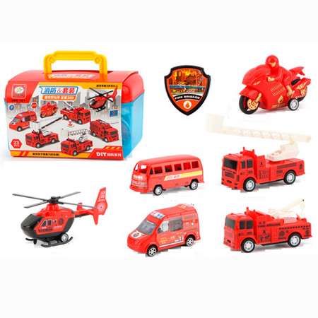 Игровой набор SHARKTOYS пожарных машинок