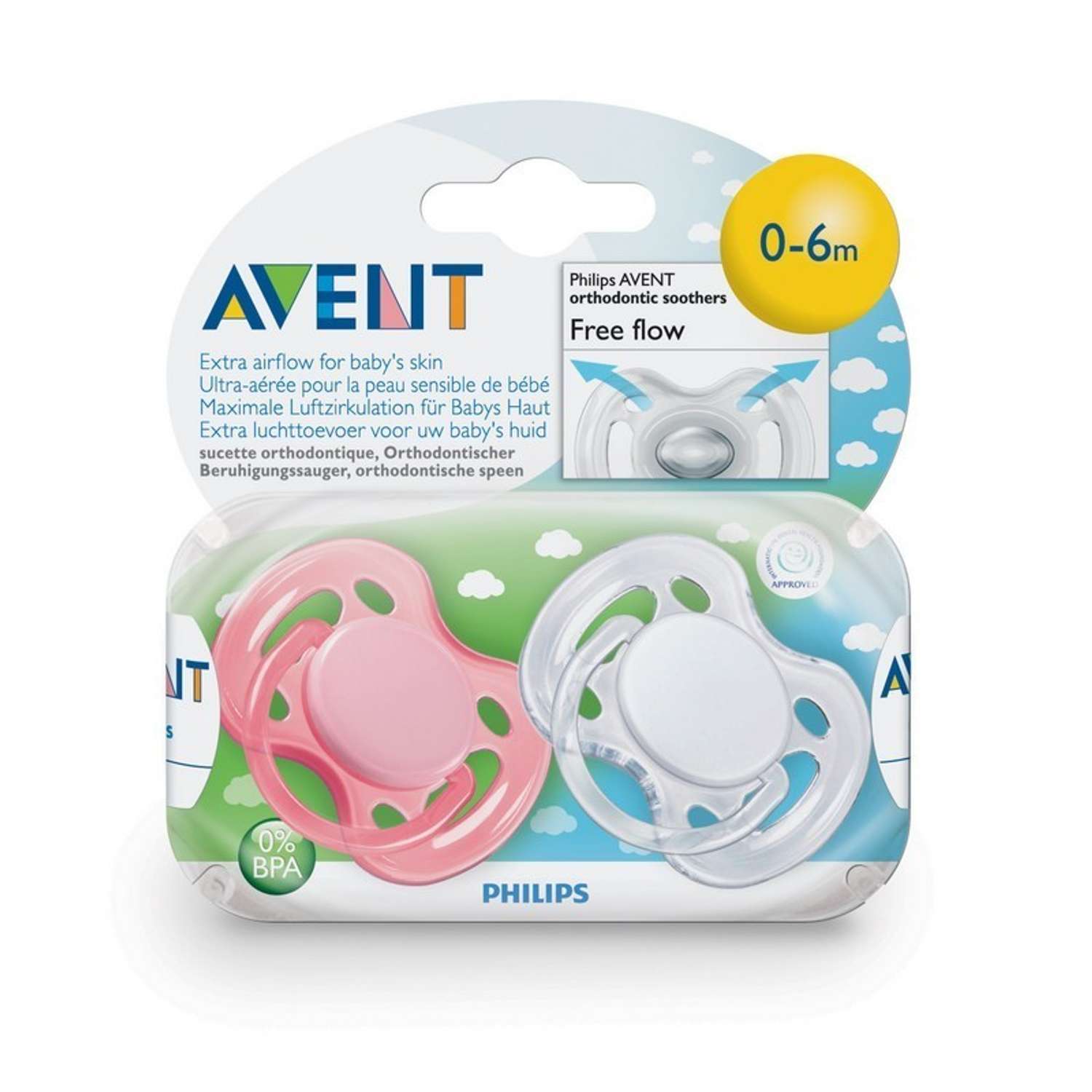 Пустышка Philips Avent силикон от 0 мес. 2 шт. в ассортименте - фото 7