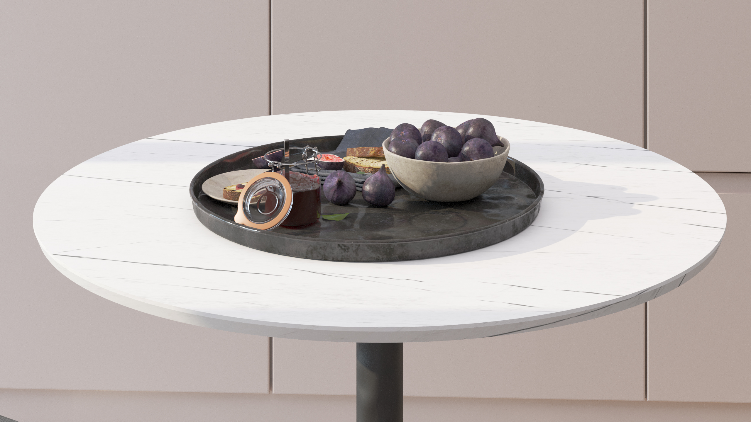 Стол обеденный КАЛИФОРНИЯ МЕБЕЛЬ Дейл Белый мрамор - фото 4